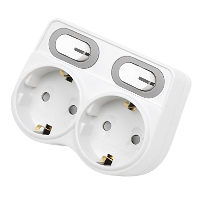 에코파워탭 LED L자 멀티탭 2구 EPM402L