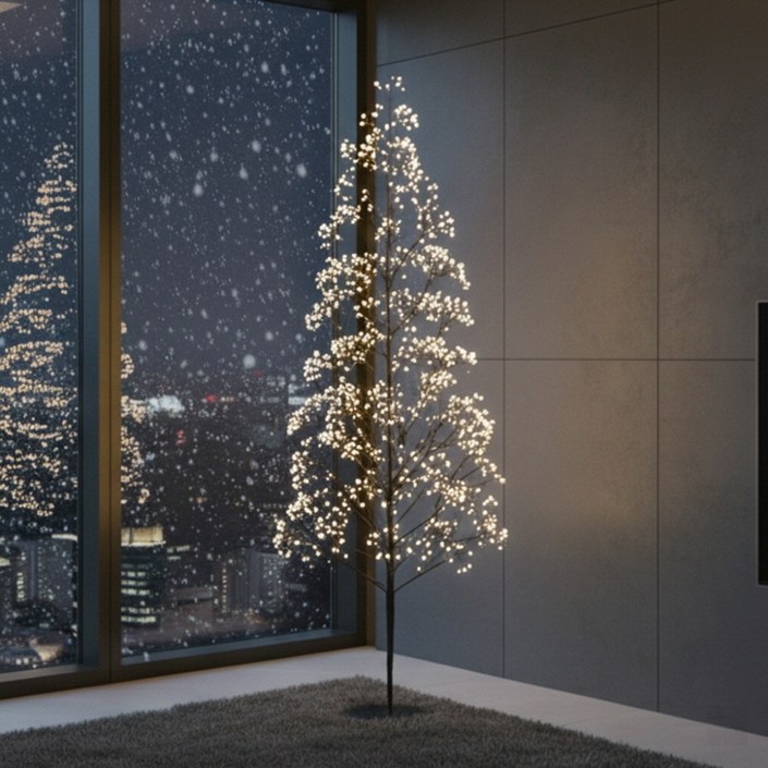 크리스마스 트리 겨울나무 지네전구 무드등, 1개, 겨울나무 무드등