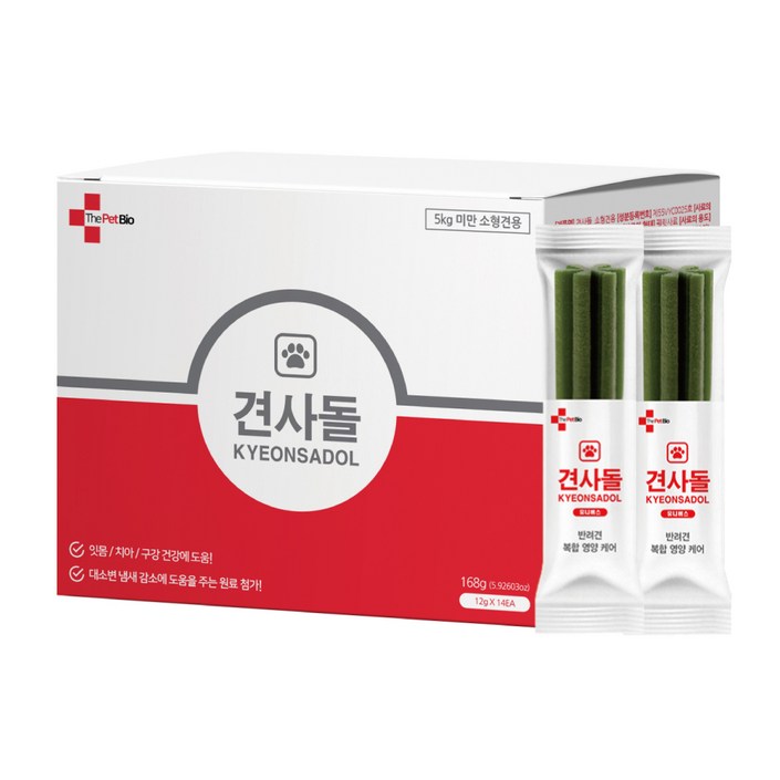 견사돌 강아지용 간식 소형견 닭고기 치석제거 덴탈껌 영양제 12gX14포 1박스유니버스 2개, 192g, 1개, 닭고기맛황태맛