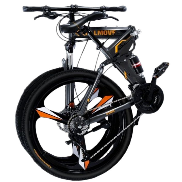 룰바이크 MTB 로드 바이크 주니어 26인치 30단 스포크휠 3날 블레이드 산악 성인 출퇴근 입문용 고급휠, 1개, 170cm, 그레이오렌지 10휠