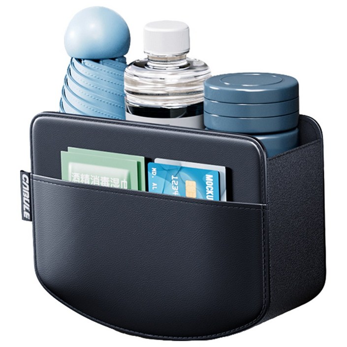 WonRay 자동차 수납 포켓 사이드포켓 운전석 조수석, 1개, 블랙