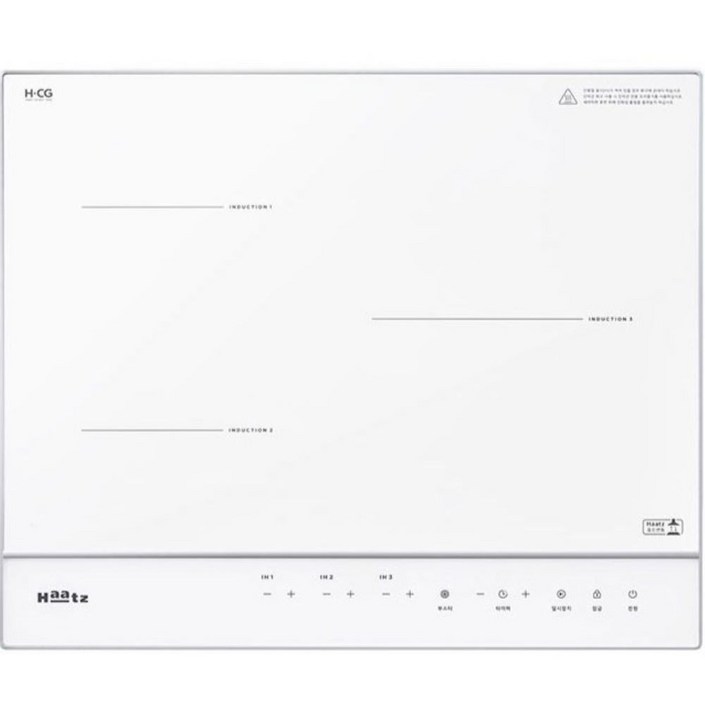 하츠 클레르 인덕션 3구 화이트 EIC30HWR252, 빌트인, EIC30HWR252