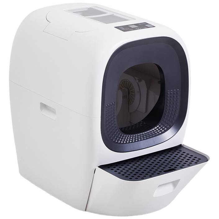 라라홈 고양이 리얼 스쿠퍼 자동 청소 화장실 80L LH1001-07, 화이트, 1개