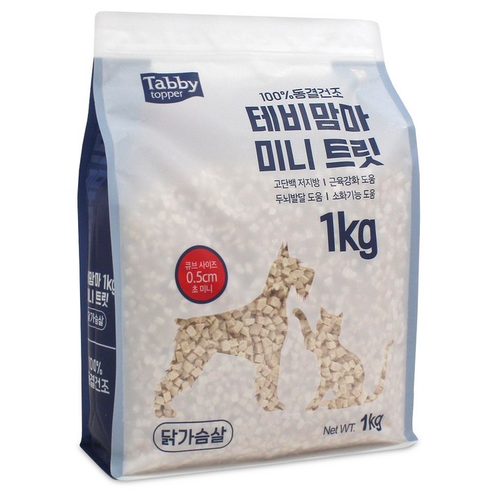 테비맘마 미니트릿 반려간식, 1개, 1kg, 닭가슴살