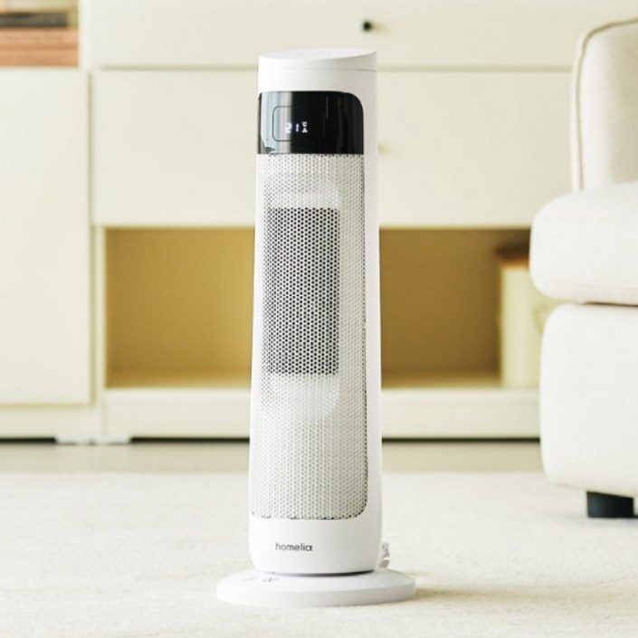 신제품 홈리아 PTC 온풍기 3초 발열 프리미엄 히터 리모컨 급속히팅, 단일상품, 화이트
