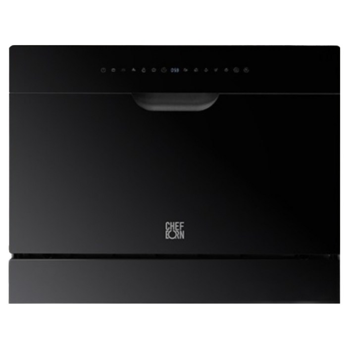 쉐프본 워시폴8블랙라벨 무설치 무타공 식기세척기 6인용, 고객직접설치, WQP68204V1, 블랙