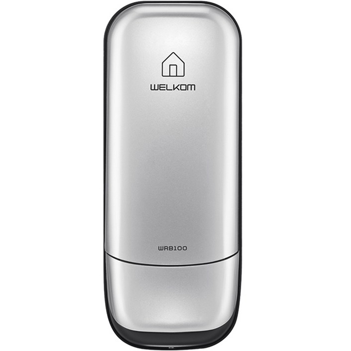 웰콤 번호전용 보조키형 디지털 도어락 실버 WRB100, WRB100