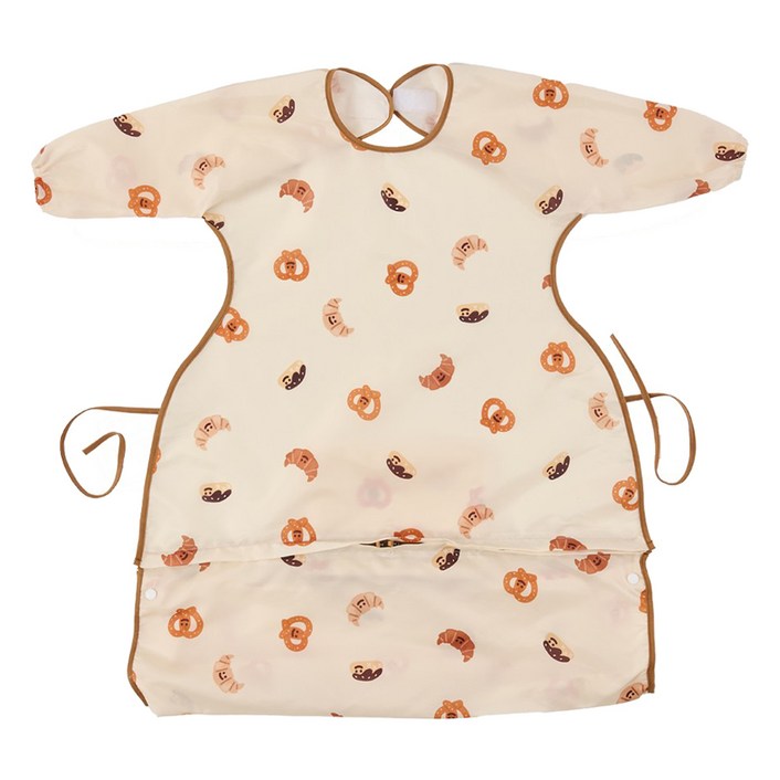 퍼기 유아용 자기주도 이유식 긴팔형 턱받이