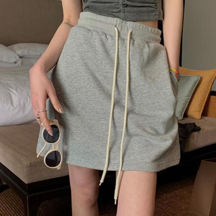 타니즈 여성용 솔리드 트레이닝 밴딩 숏치마