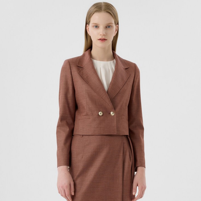 케이엘바이린 여성용 리가딘 크롭 셋업 자켓