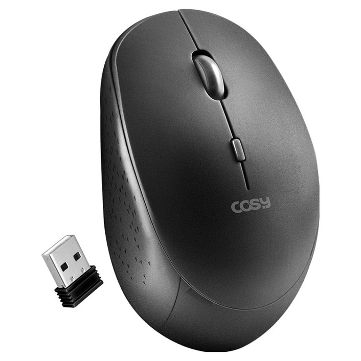 코시 무소음 무선 마우스, M4091WL, 블랙