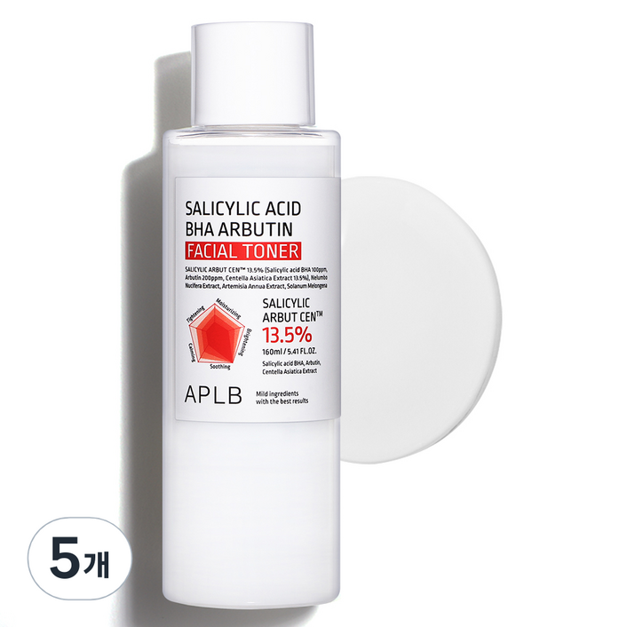 APLB 살리실산 바하 알부틴 페이셜 토너, 5개, 160ml