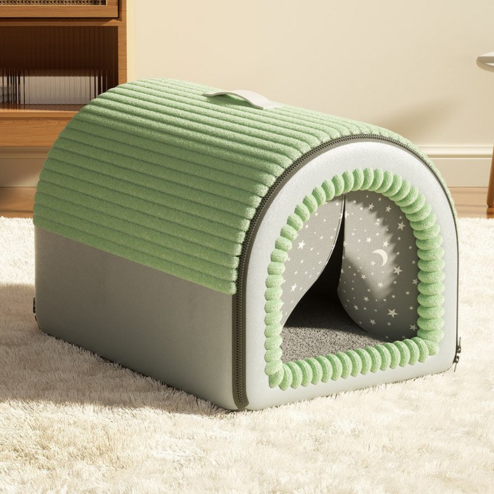 허니버블 반려동물 밀폐형 입체 동굴 방석 하우스