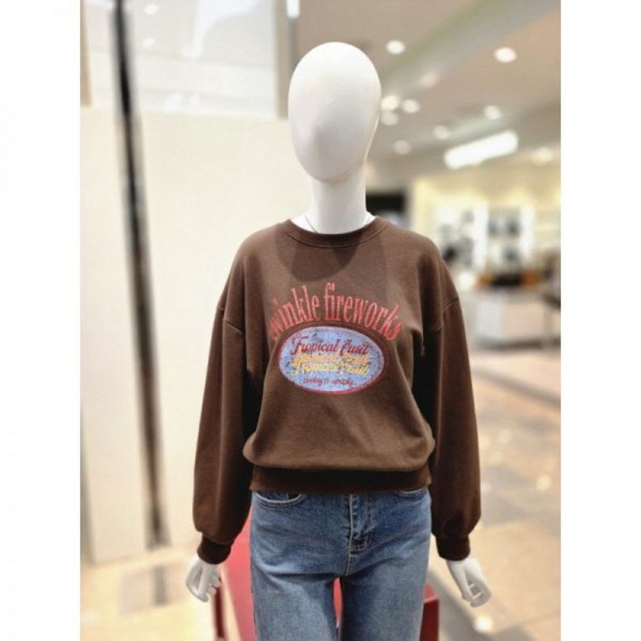 [올리브데올리브] 레터링 프린팅 맨투맨 티셔츠 (YW5WE303) 한정수량 (2034162 )