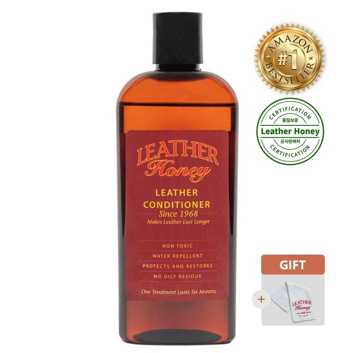 레더허니 프리미엄 가죽 컨디셔너 명품 가방 광택 코팅 보호 복원 / 아마존 가죽케어 판매 1위, 1개, 237ml