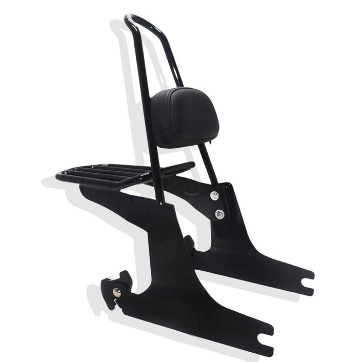 20062017 할리 다이나 등받이용 러기지 랙이 있는 HTMT 탈착식 시시바 PN SBB023 블랙, 1개