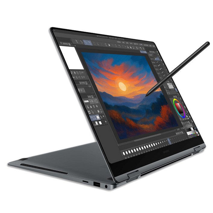 삼성전자 갤럭시북5 프로 360 NT960QHA-K71A 인텔 울트라7 고해상도 16인치 AI 코파일럿+ S펜 드로잉 2in1 노트북
