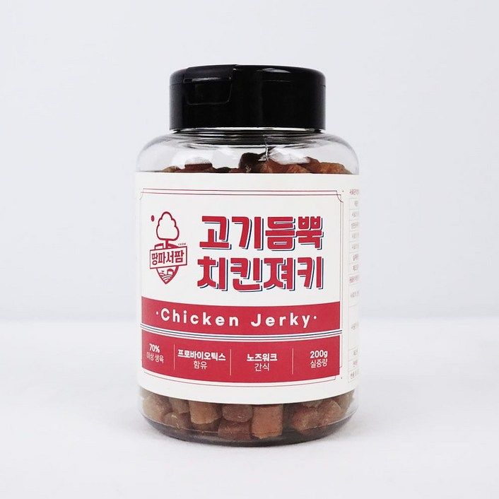 [유통기한 임박할인 24.7.10 까지] 땅파서팜 고기듬뿍 강아지 간식 져키 모음, 1kg, 200g, 200g