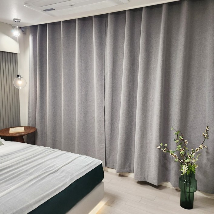 99.99%차단 암막커튼 + 초강력 커튼압축봉 세트