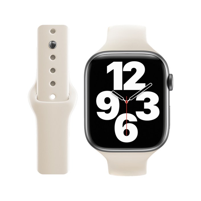 애플워치 슬림 실리콘 밴드 스포츠 스트랩 11 10 SE1 2 3 울트라1/2/3 9 8 7 6 호환