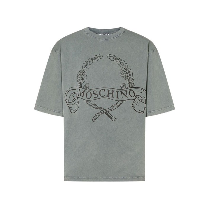 모스키노 로렐 크라운 그래픽 프린트 티셔츠