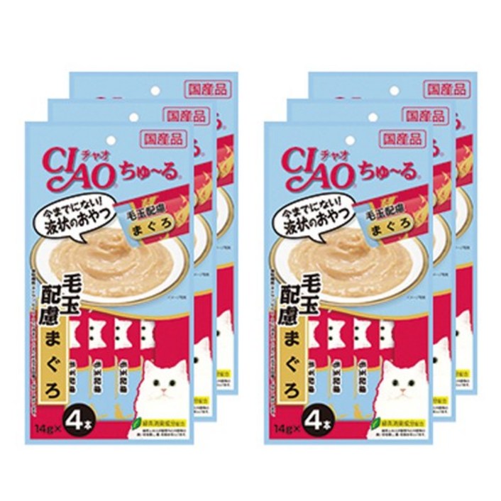 이나바 챠오 츄르 헤어볼케어 4p 이나바 챠오 츄르 헤어볼케어 4p