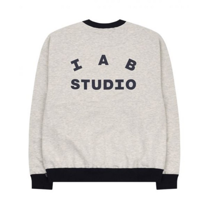 정품아닐시3배보상 아이앱 스튜디오 스웨트셔츠 오트밀 네이비 IAB Studio Sweatshirt Oatmeal Navy