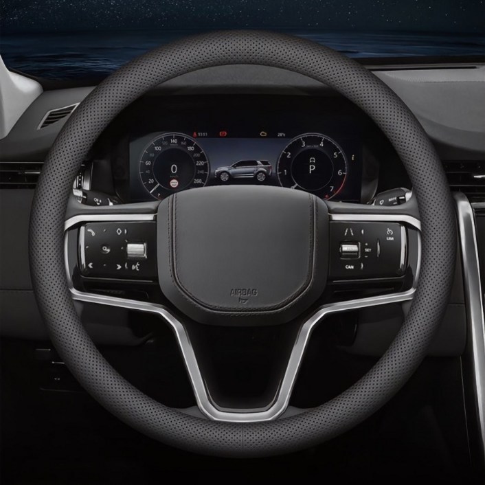 카지온 자동차 차량용 슬림핏 고급 가죽 핸들커버 순정형