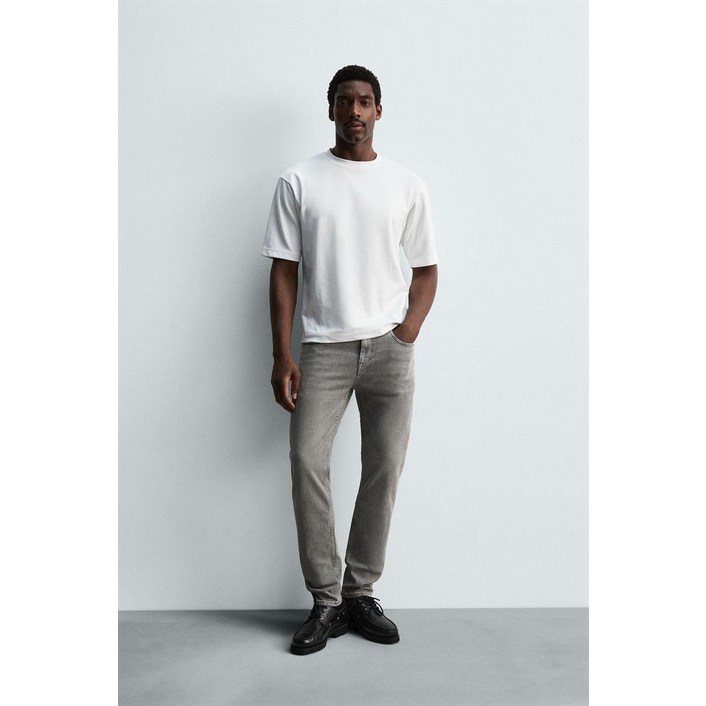 자라 ZARA 남성 슬림핏 진  그레이323382