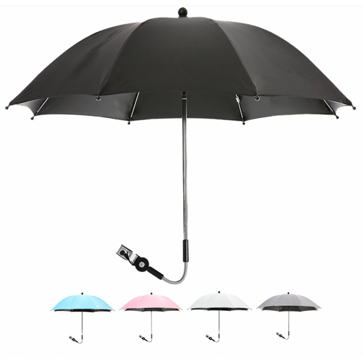 차박 그늘막 미니 비치 캠핑 우산 유모차 집게형 낚시 테라스 파라솔 야외, 그레이지름80cm
