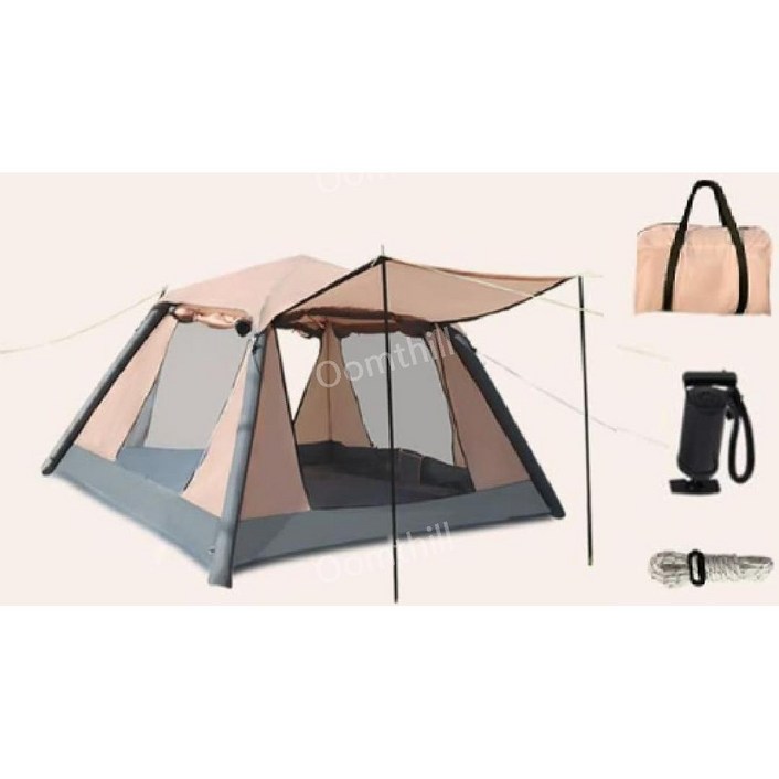 에어텐트 풍선 OOMTH 야외 캠핑 두껍게 방수 야생 팝업 전문, 1.oomth+이중문+사은품(패드+배개2)