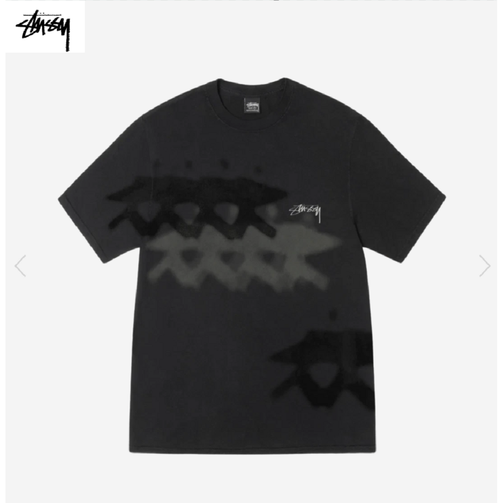 스투시 반팔티 로우 타이드 피그먼트 다이드 티셔츠 블랙25ss
