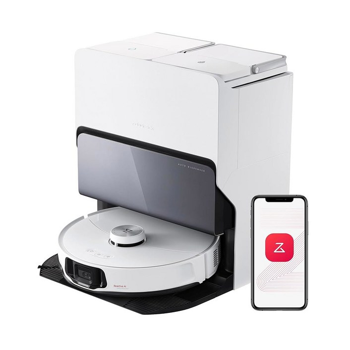 로보락 S8 MaxV 울트라 로봇 진공 청소기 및 소닉 걸레, 10000개의 흡입구, 코너 투 엣지 딥 클리닝, 열풍 자가 건조, 자동 비움 리필, 세제 디스펜서, 장애물 방지,