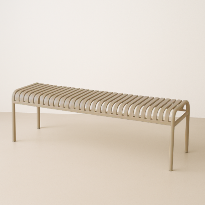 뉴트몽 루나 철제 야외 벤치 정원 테라스 공원 카페 벤치 철제, 옐로우