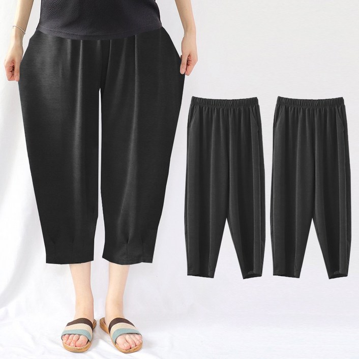 지오벤투 11 빅사이즈 여름 항아리 배기팬츠 8부 몸빼바지