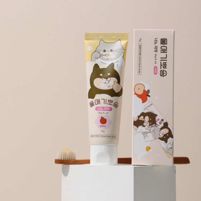 울애기뽀송 나노 치약, 4팩, 70g
