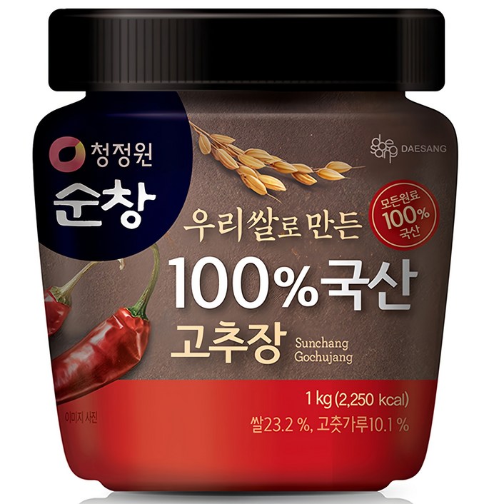 청정원순창 우리쌀로 만든 100 국산 고추장, 1kg, 1개