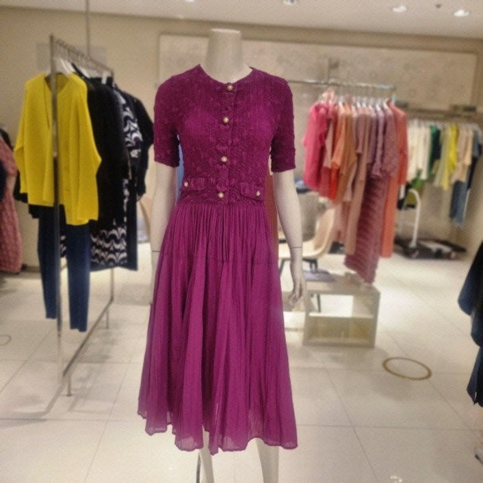 요이츠 주름핏앤 플레어원피스(YJ05WNPOP06)