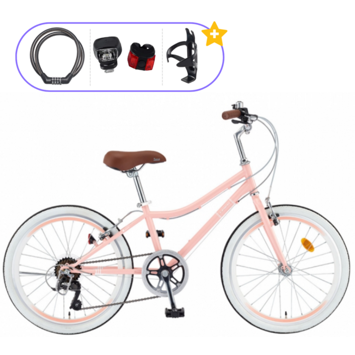 2026 삼천리 22 아레스 하이브리드 주니어 자전거, 1개, 146cm, 피치 핑크99조립