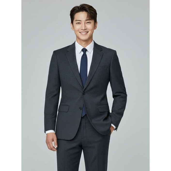 BY파크랜드 그린 캐시미어 혼방 스트레치 수트 셋트-ASS22883 APS22883