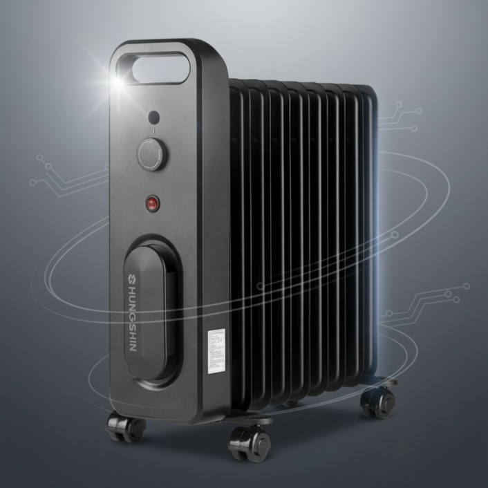 [50주년 가정용EDITION] 흥신 라디에이터 사무실 화장실 욕실 전기 난로 난방 ORRCY-09S, 9핀(1200W/3평)