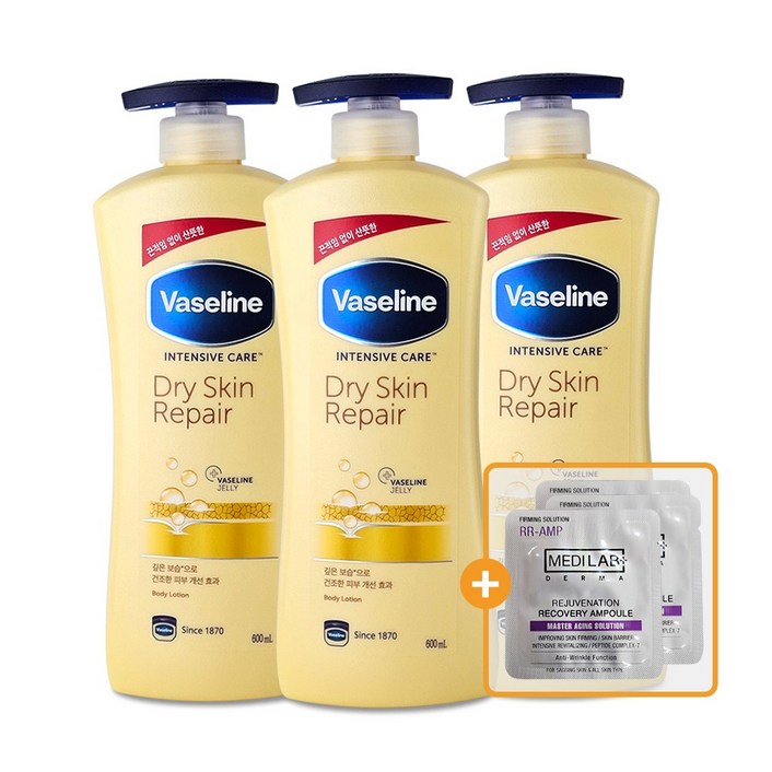 바세린 드라이 스킨 리페어 바디로션 600ml 극건성피부