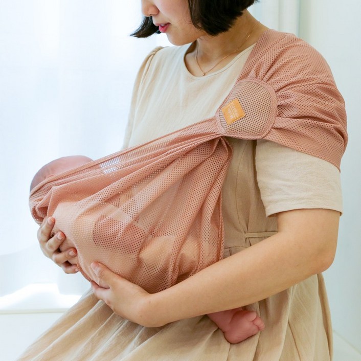 키즈웍 자장가 신생아 슬링 아기 띠 힙시트 메쉬 03개월 포대기 선물 용품