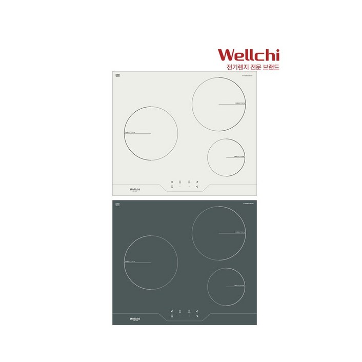 웰치 3구 빌트인 인덕션 쿡탑 WEIT3400 T3500 화이트 그레이