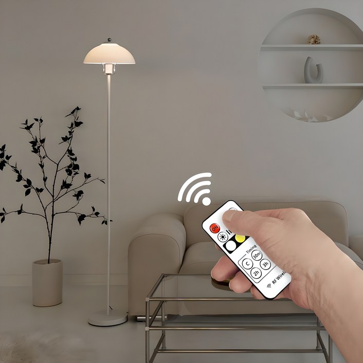 에코 LED 플로어 장스탠드 빛 밝기조절 타이머 기능리모컨, 단품 에코 LED 플로어 장스탠드 빛 밝기조절 타이머 기능리모컨, 단품