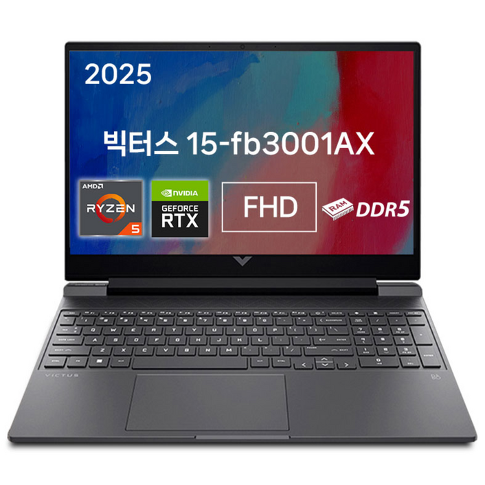 HP 2025 VICTUS 15 GAMING LAPTOP 15.6 라이젠9 라이젠 8000시리즈 지포스 RTX 4060, Mica Silver, 1TB, 16GB, Free DOS, 15fb3001AX