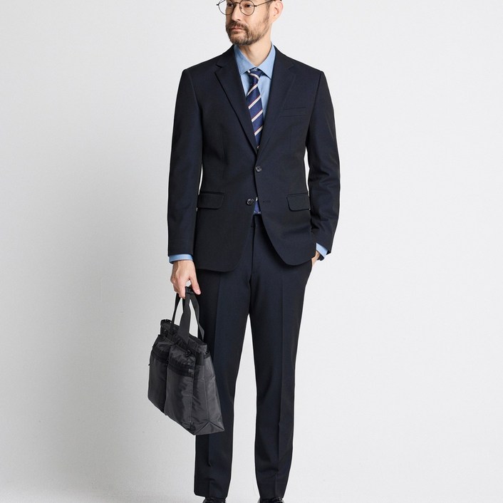 Tech-Poly 사방스판 에센셜 수트_네이비 (슬림핏)_SSJVZ22SET