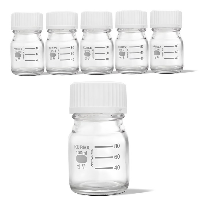 미르 국산 눈금 유리병