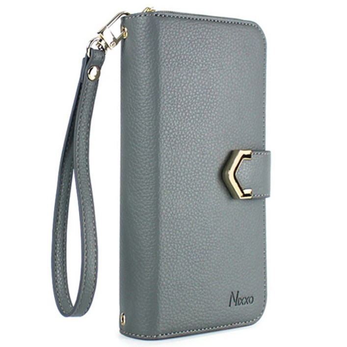 NIXXO 페블 지퍼수납 지갑형 다이어리 휴대폰케이스