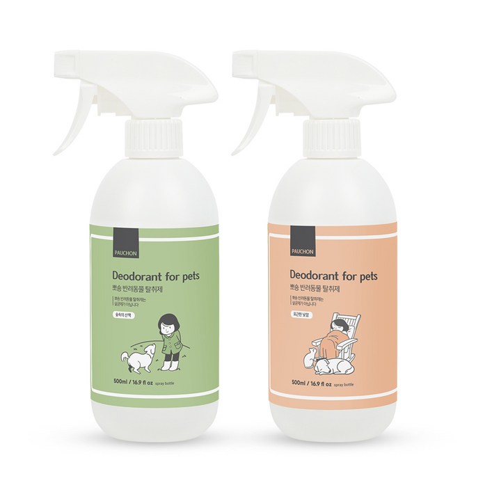 뽀숑 반려동물 탈취제 숲속의 산책 500ml  포근한 낮잠 500ml